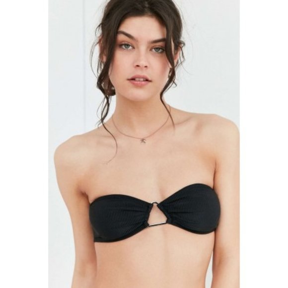 Urban Outfitters Other - Small - OUT FROM UNDER Triangle Ring Ribbed Bandeau Bikini Top